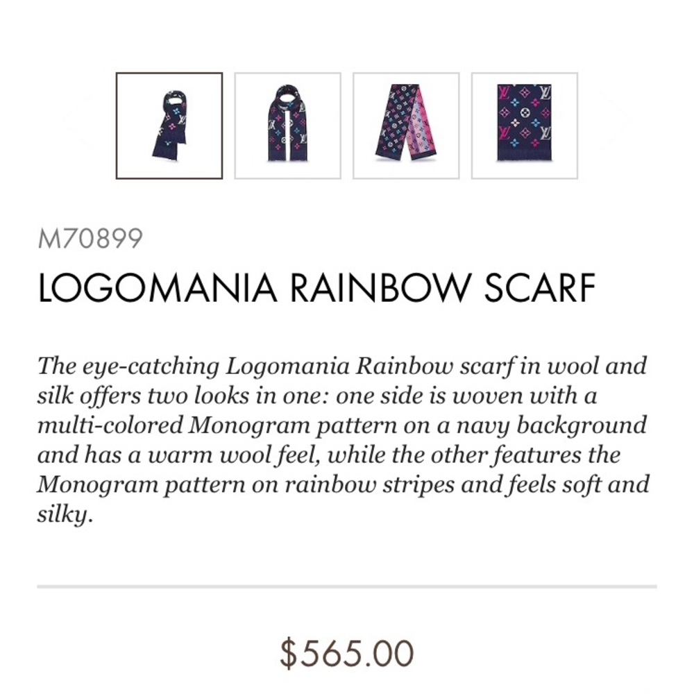 Louis Vuitton Rainbow Scarf
